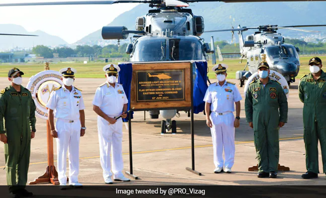 Navy Inducts 3 Indigenously-Built Advanced Light Helicopters